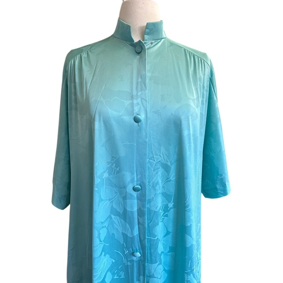 Vintage vanity fair blue button up sleep wear nightgown size small - Picture 3 of 7